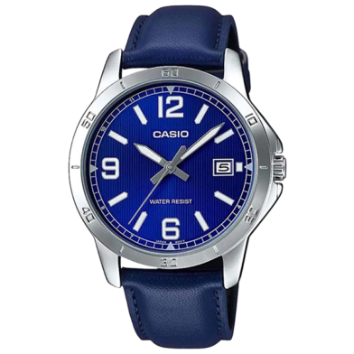 Casio Limited Edition Men's Leather Watch – MTP-V004L-2BUDF