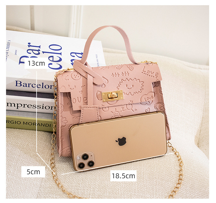 New Casual Chain Crossbody Bags For Women Fashion Simple Shoulder Bag Ladies Designer Handbags PU Leather Messenger Bags