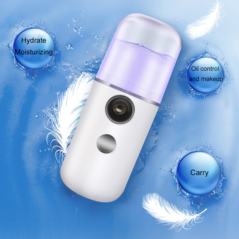 Nano Mist Facial Sprayer Beauty Instrument USB Humidifier Rechargeable Nebulizer Face Steamer Moisturizing Beauty