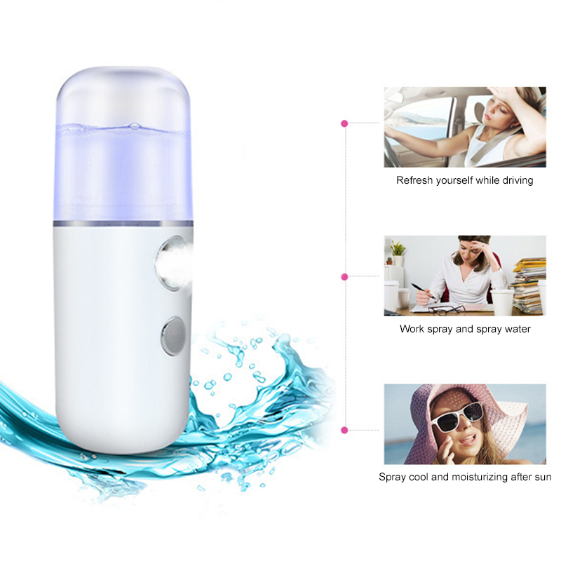 Nano Mist Facial Sprayer Beauty Instrument USB Humidifier Rechargeable Nebulizer Face Steamer Moisturizing Beauty