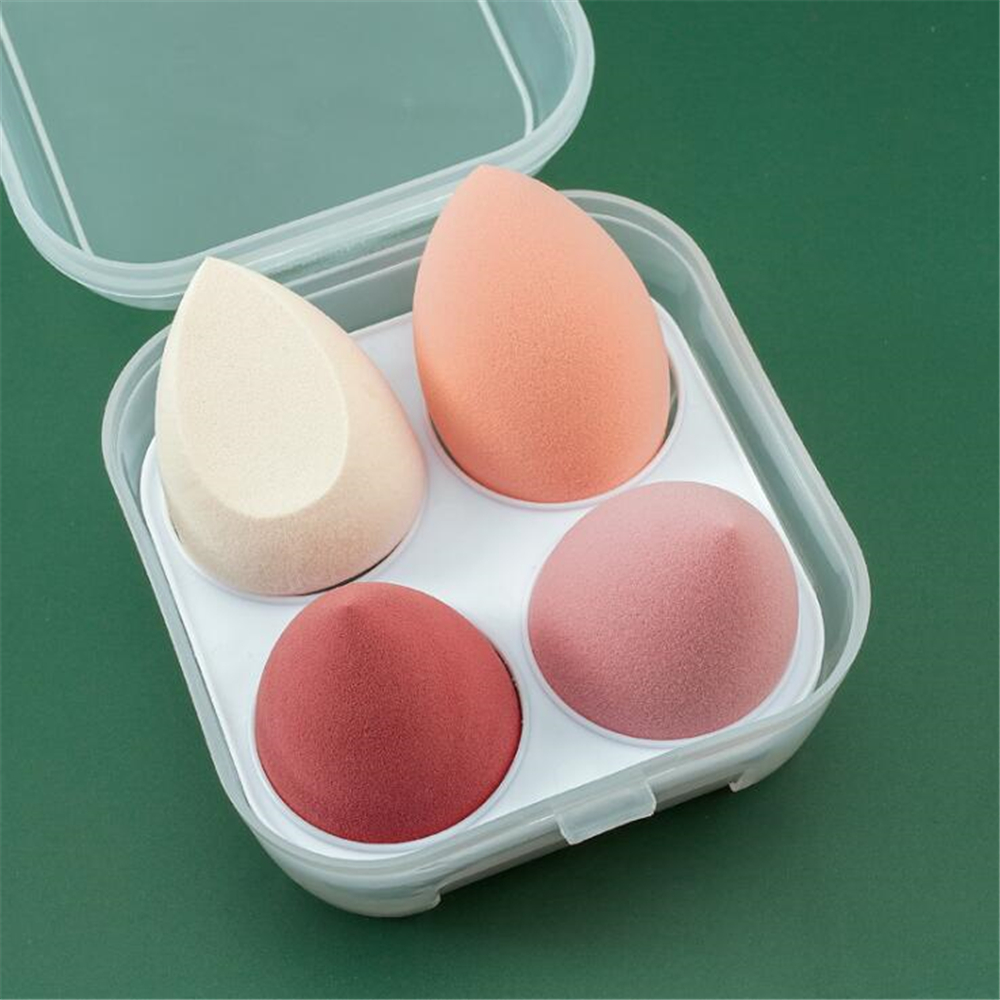 4pcs Beauty Blender Cosmetic Puff Makeup Sponge with Storage Box Foundation Sponge спонж для макияжа Women Make Up Accessories