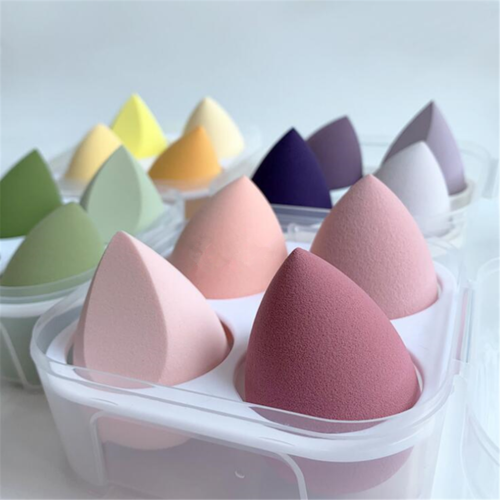 4pcs Beauty Blender Cosmetic Puff Makeup Sponge with Storage Box Foundation Sponge спонж для макияжа Women Make Up Accessories