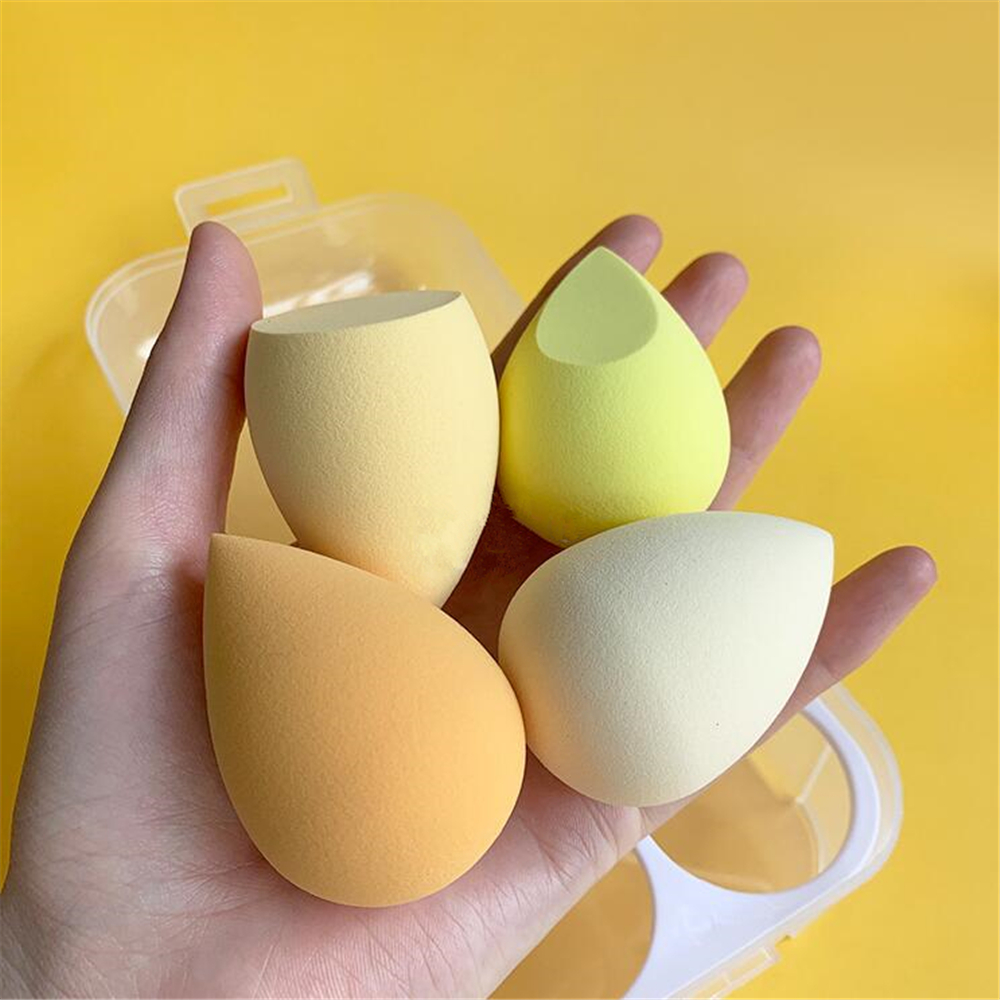 4pcs Beauty Blender Cosmetic Puff Makeup Sponge with Storage Box Foundation Sponge спонж для макияжа Women Make Up Accessories