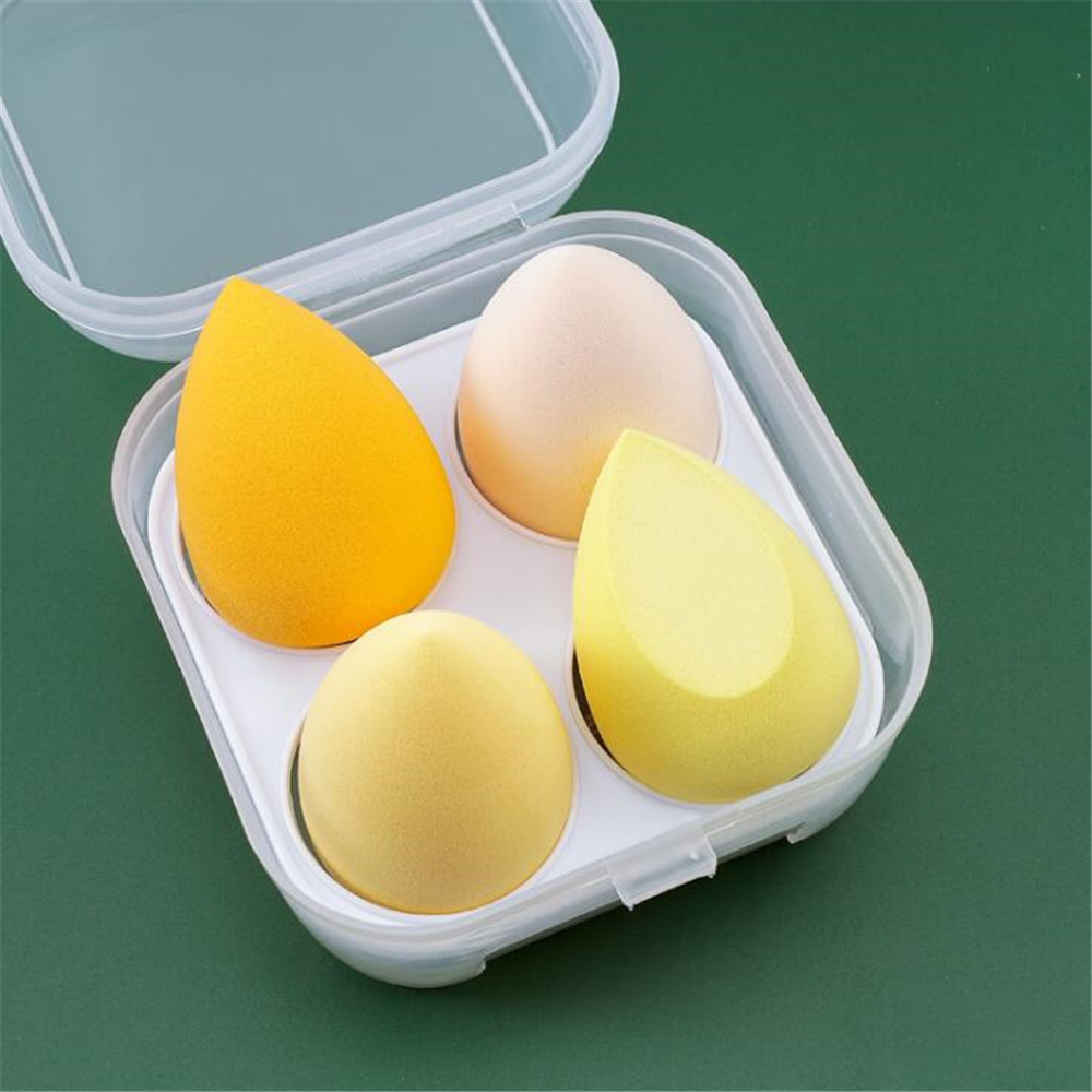 4pcs Beauty Blender Cosmetic Puff Makeup Sponge with Storage Box Foundation Sponge спонж для макияжа Women Make Up Accessories