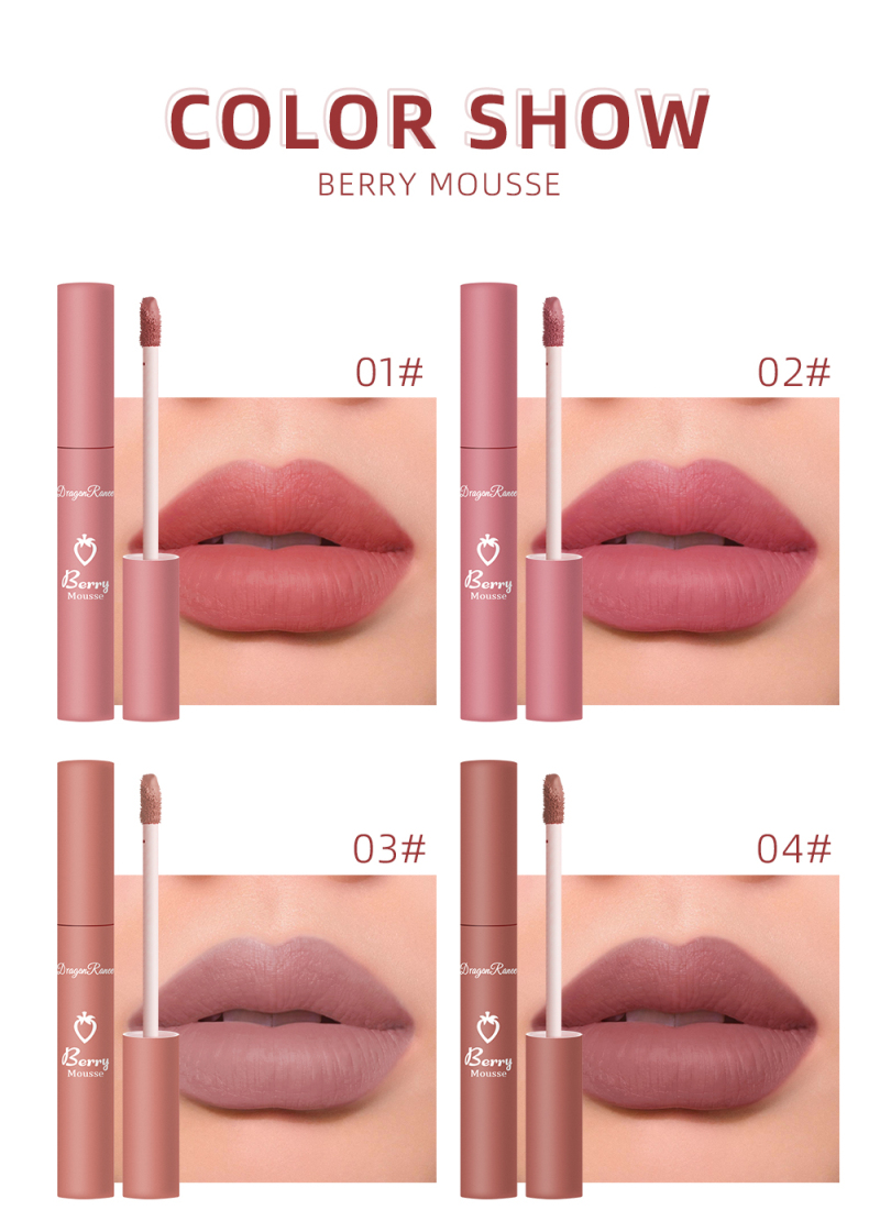 12 Colors Velvet Matte Lip Glaze Matte Waterproof Non-marking Lipstick Long Lasting Lip Glaze Women Makeup Lipgloss