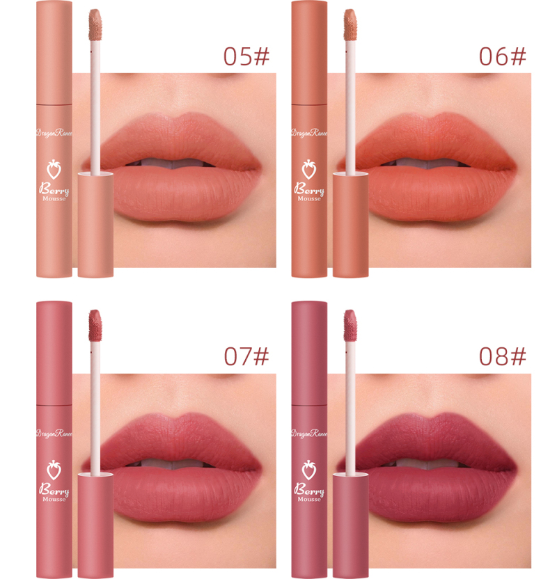 12 Colors Velvet Matte Lip Glaze Matte Waterproof Non-marking Lipstick Long Lasting Lip Glaze Women Makeup Lipgloss