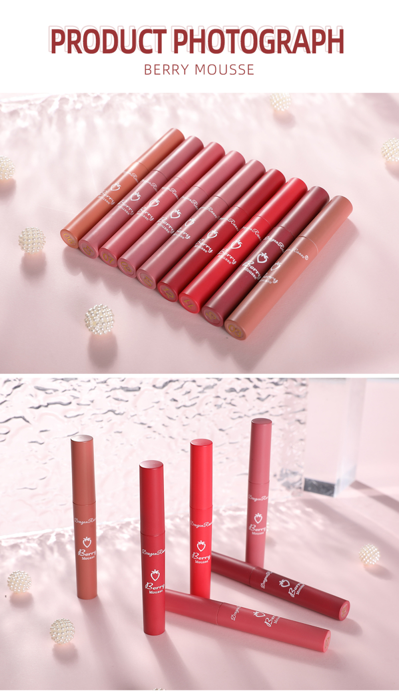 12 Colors Velvet Matte Lip Glaze Matte Waterproof Non-marking Lipstick Long Lasting Lip Glaze Women Makeup Lipgloss