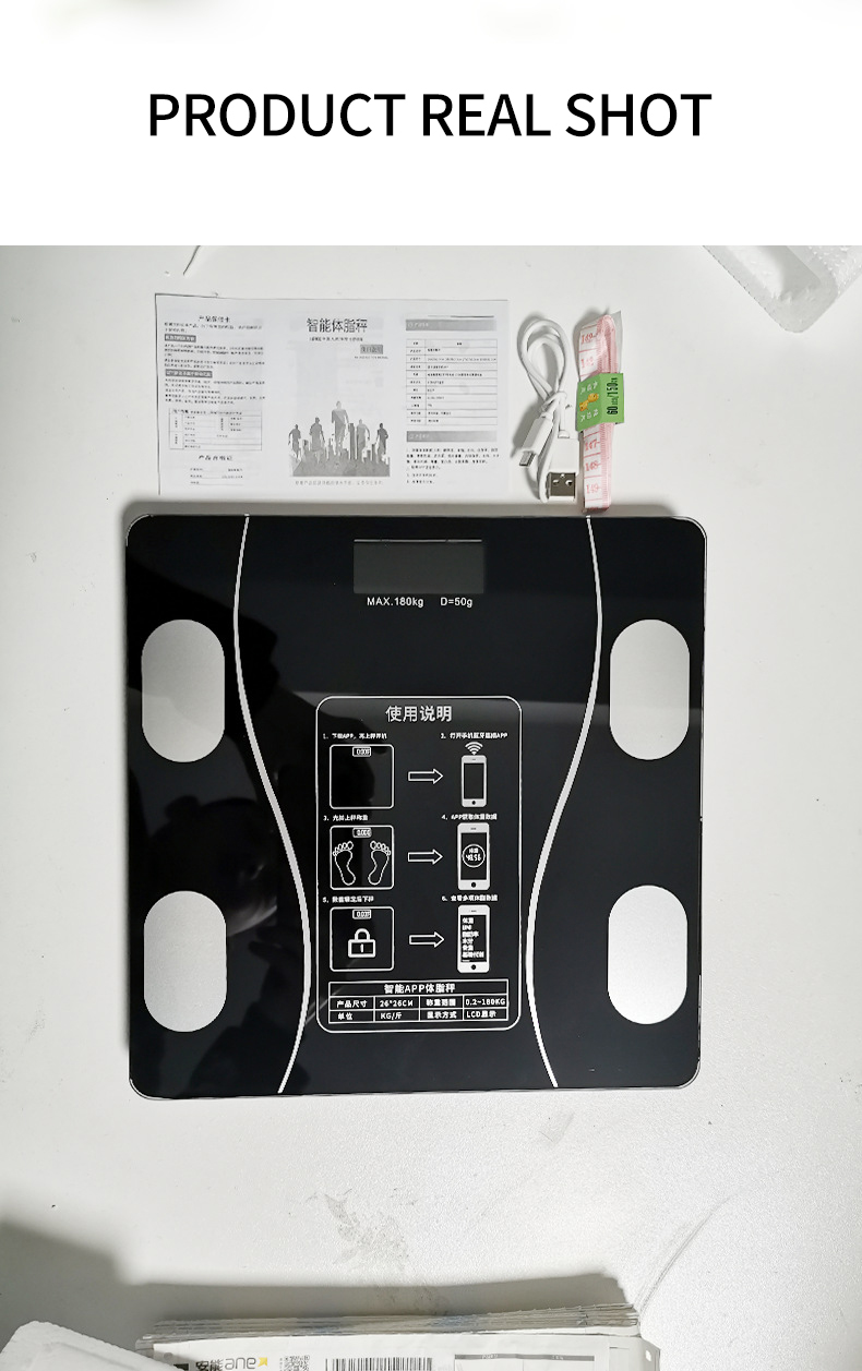 Weight Scale Bluetooth Body Fat Accurate Mobile Phone Analyzer App Smart Electronic BMI Composition Analyzer Fashion Bathroom