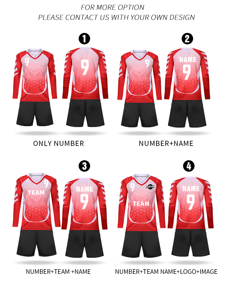 Kids Soccer Goalkeeper Jersey Custom Children's Football Goalkeeper Uniform Soccer Training Outdoor Long Sleeves Shirts For Boys