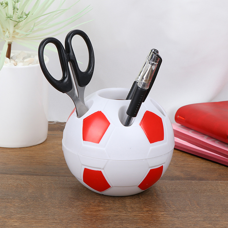 Soccer Shape Tool Supplies Pen Pencil Holder Football Shape Toothbrush Holder Desktop Rack Table Home Decoration Student Gifts