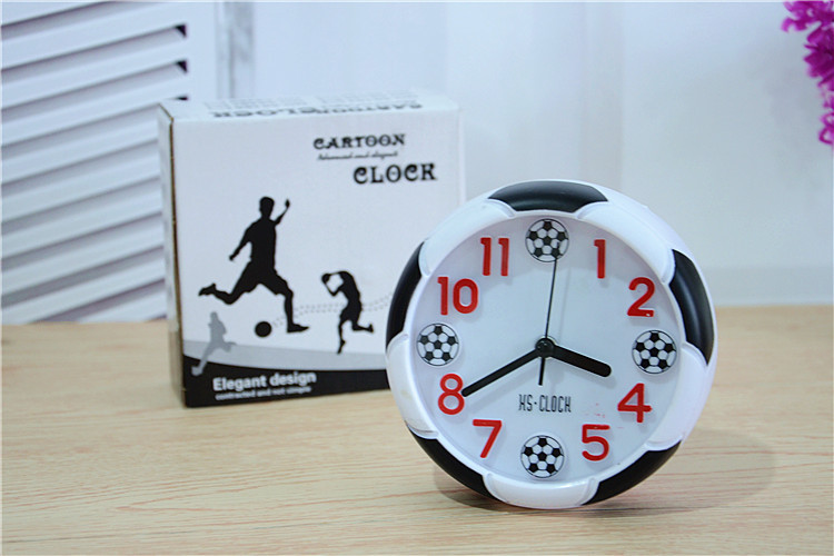 Soccer Table Decorative Football Ball Shaped Desk Clock For Outdoor Camping Desktop Bedsides Bedroom Birthday Soccer Fans Gift