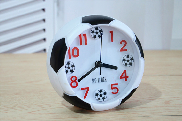 Soccer Table Decorative Football Ball Shaped Desk Clock For Outdoor Camping Desktop Bedsides Bedroom Birthday Soccer Fans Gift