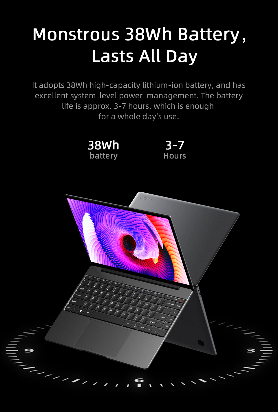 CHUWI GemiBook Pro 14" (2160x1440) 3:2 Aspect Ratio Intel Quad Core UHD Graphics 600 GPU 8GB RAM 256GB SSD Windows 10 Laptop