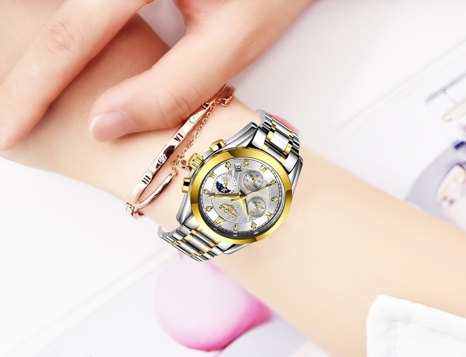 LIGE 2021 New Gold Watch Women Watches Ladies Creative Steel Women's Bracelet Watches Female Waterproof Clock Relogio Feminino