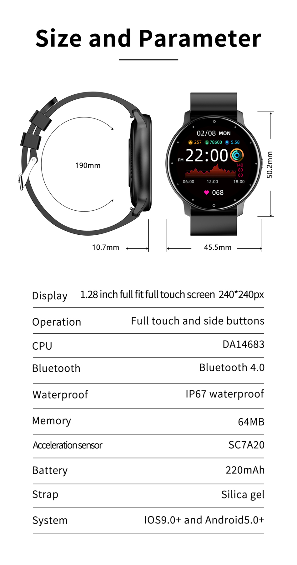 LIGE 2022 New Smart Watch Women Full Touch Screen Sport Fitness Watches IP67 Waterproof Bluetooth For Android ios smartwatch Men