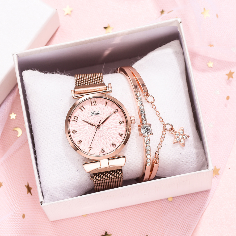 Luxury Women Bracelet Quartz Watches For Women Magnetic Watch Ladies Sports Dress Pink Dial Wrist Watch Clock Relogio Feminino