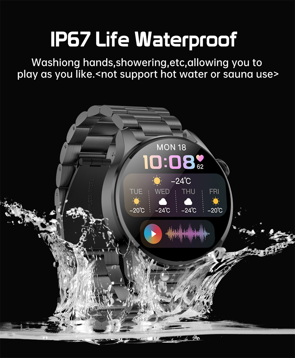 LIGE New Bluetooth Call Smart Watch Men Full Touch Sport Fitness Watches Waterproof Heart Rate Steel Band Smartwatch Android iOS