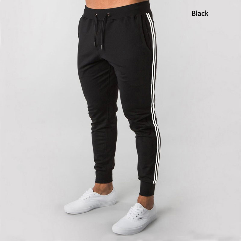 Men Loose Sport Running Stripe Sweatpants Fitness Training Pants Mens Straight Trousers Tracksuit Jogging Sportswear