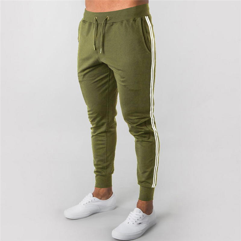 Men Loose Sport Running Stripe Sweatpants Fitness Training Pants Mens Straight Trousers Tracksuit Jogging Sportswear