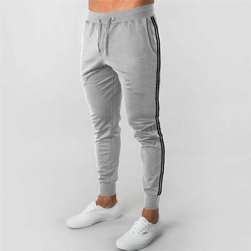 Men Loose Sport Running Stripe Sweatpants Fitness Training Pants Mens Straight Trousers Tracksuit Jogging Sportswear