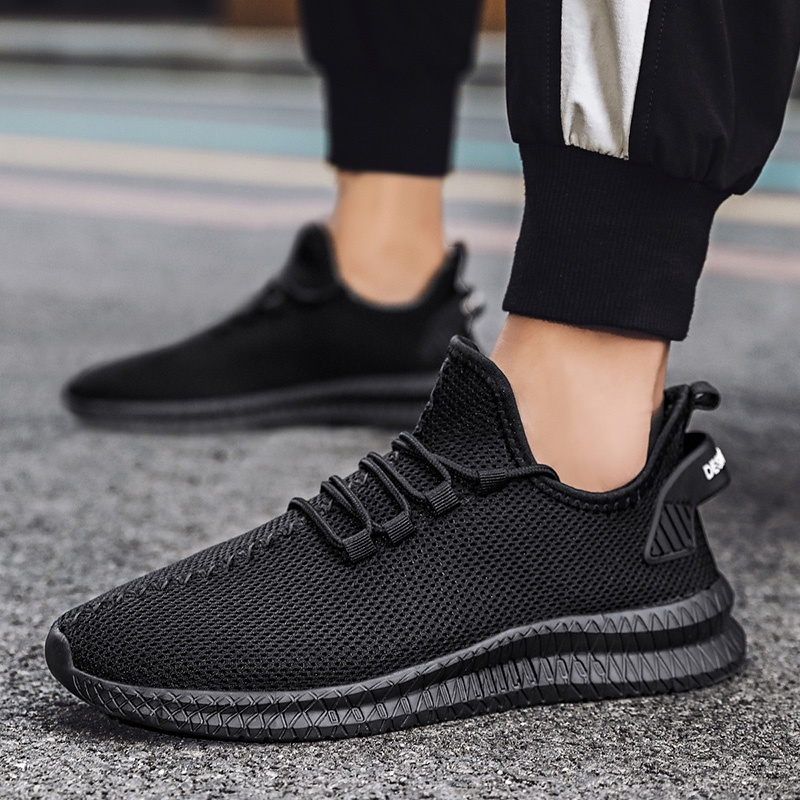 New Men Casual Shoes Breathable Mesh Sneakers Comfortable Walking Footwear Male Running Sport Shoes Lace Up Walking Shoe