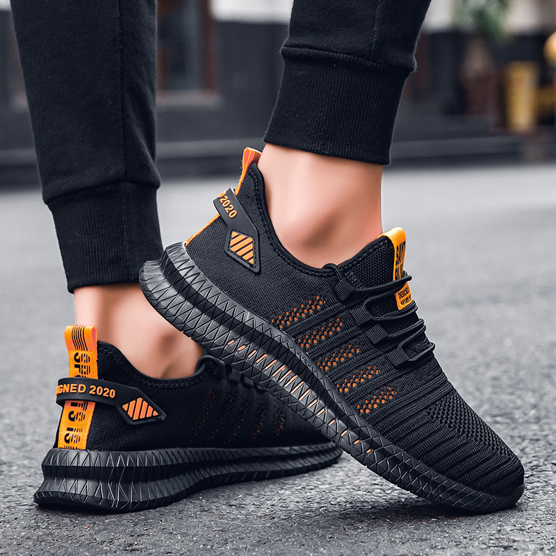 New Men Casual Shoes Breathable Mesh Sneakers Comfortable Walking Footwear Male Running Sport Shoes Lace Up Walking Shoe