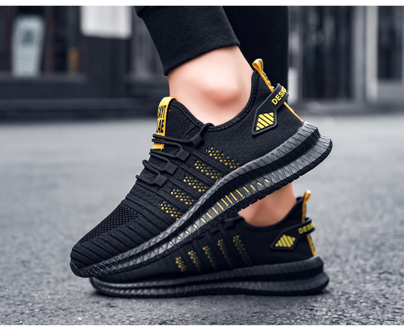 New Men Casual Shoes Breathable Mesh Sneakers Comfortable Walking Footwear Male Running Sport Shoes Lace Up Walking Shoe