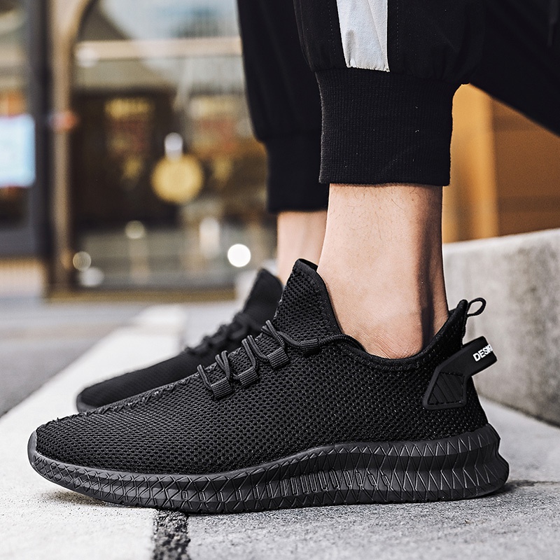 New Men Casual Shoes Breathable Mesh Sneakers Comfortable Walking Footwear Male Running Sport Shoes Lace Up Walking Shoe