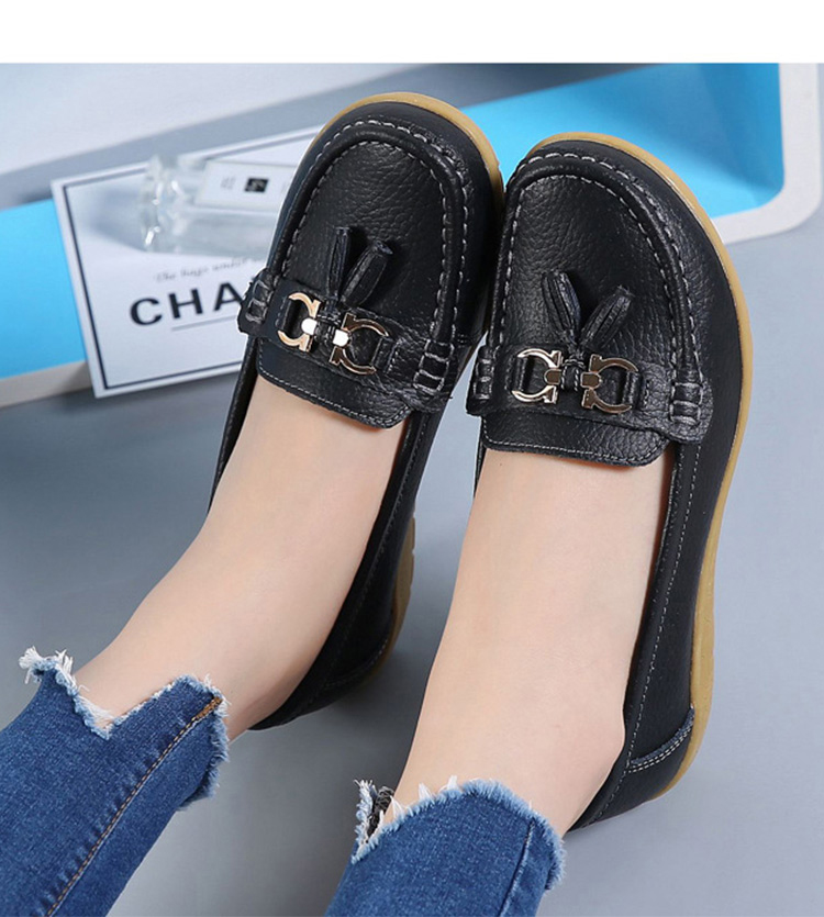 Women Flats Ballet Shoes Cut Out Leather Breathable Moccasins Women Boat Shoes Ballerina Ladies Casual Shoes