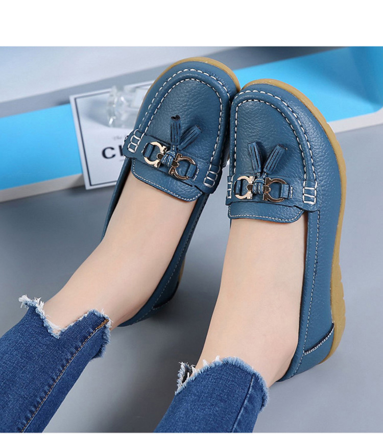 Women Flats Ballet Shoes Cut Out Leather Breathable Moccasins Women Boat Shoes Ballerina Ladies Casual Shoes