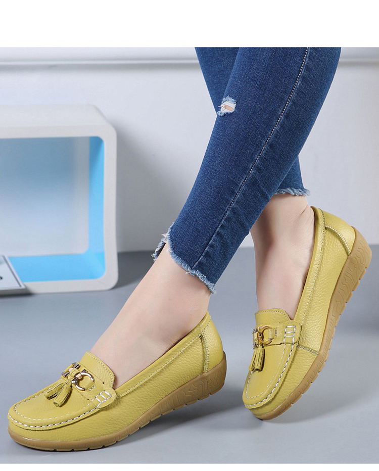 Women Flats Ballet Shoes Cut Out Leather Breathable Moccasins Women Boat Shoes Ballerina Ladies Casual Shoes