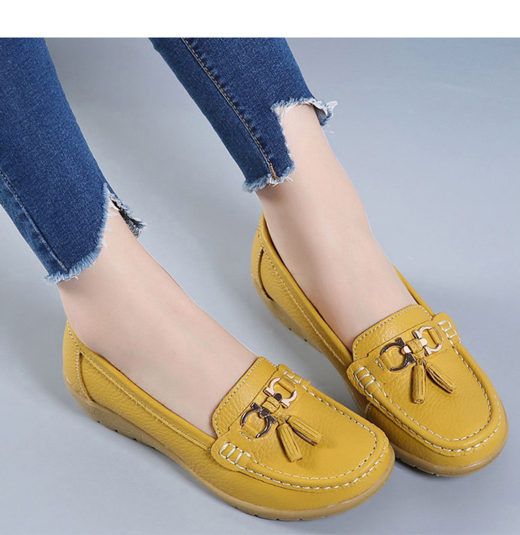 Women Flats Ballet Shoes Cut Out Leather Breathable Moccasins Women Boat Shoes Ballerina Ladies Casual Shoes