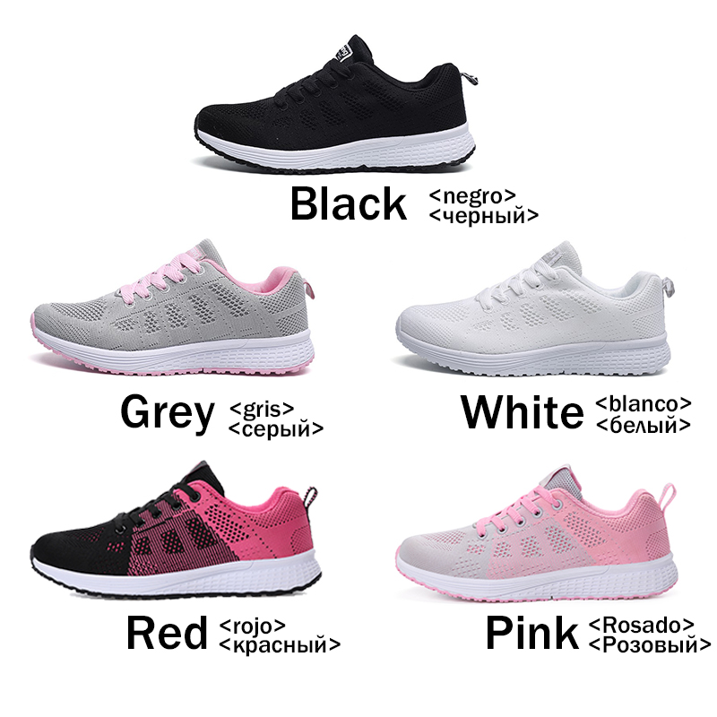 Sport Running Shoes Women Air Mesh Breathable Walking Women Sneakers Comfortable White Fashion Casual Sneakers Chaussure Femme