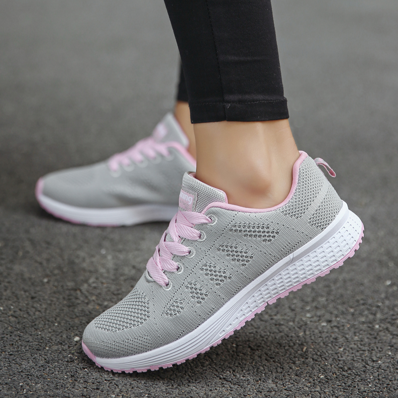 Sport Running Shoes Women Air Mesh Breathable Walking Women Sneakers Comfortable White Fashion Casual Sneakers Chaussure Femme