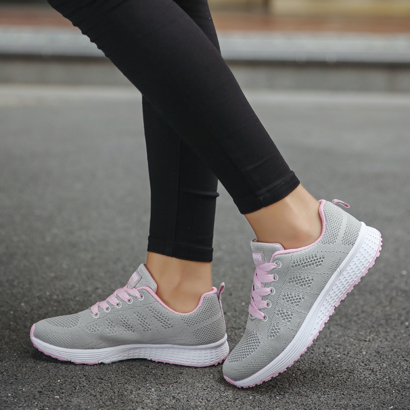 Sport Running Shoes Women Air Mesh Breathable Walking Women Sneakers Comfortable White Fashion Casual Sneakers Chaussure Femme