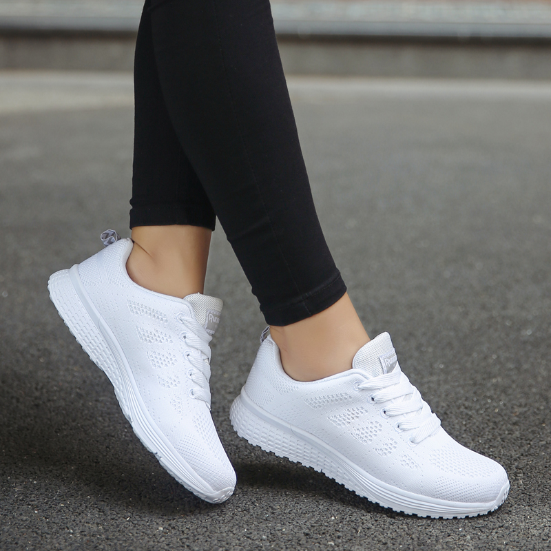 Sport Running Shoes Women Air Mesh Breathable Walking Women Sneakers Comfortable White Fashion Casual Sneakers Chaussure Femme