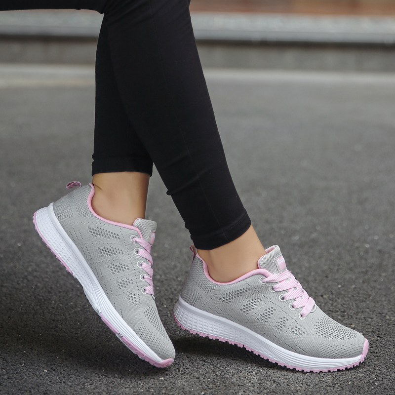 Sport Running Shoes Women Air Mesh Breathable Walking Women Sneakers Comfortable White Fashion Casual Sneakers Chaussure Femme