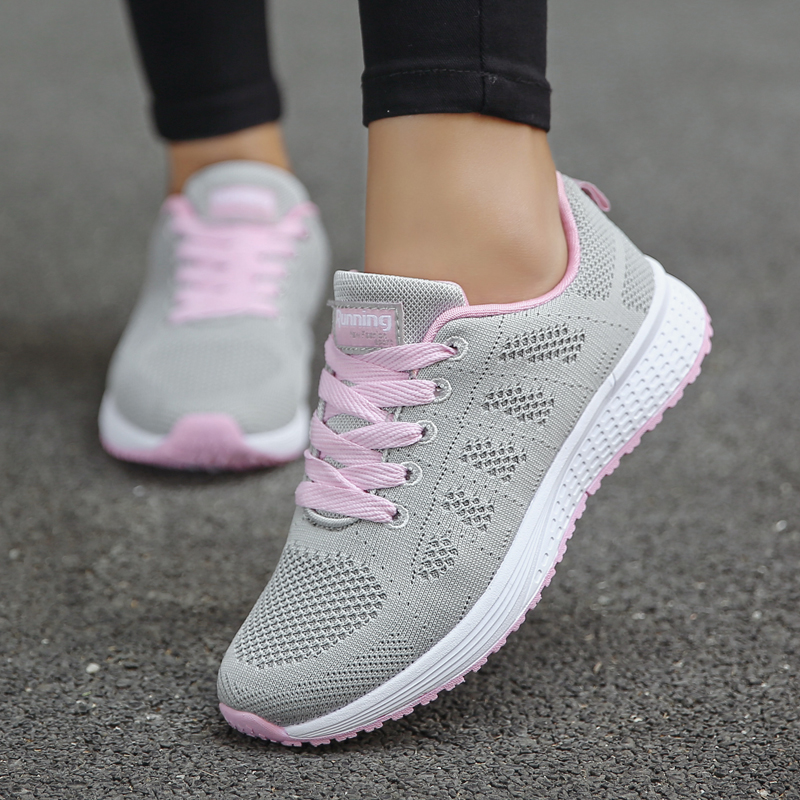 Sport Running Shoes Women Air Mesh Breathable Walking Women Sneakers Comfortable White Fashion Casual Sneakers Chaussure Femme