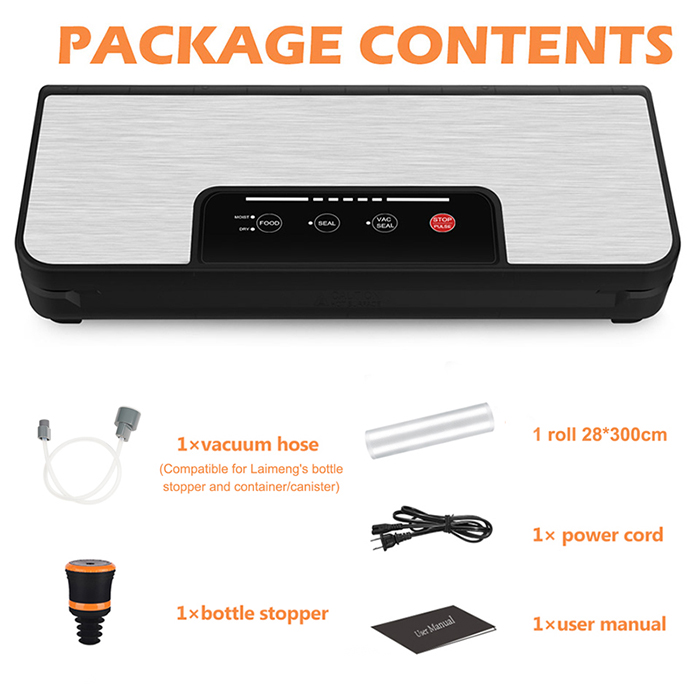 YUMYTH Household Vacuum Sealer Machine With Vacuum Bags Roll Sous Vide Vacuum Packing Machine For Food Storage T285