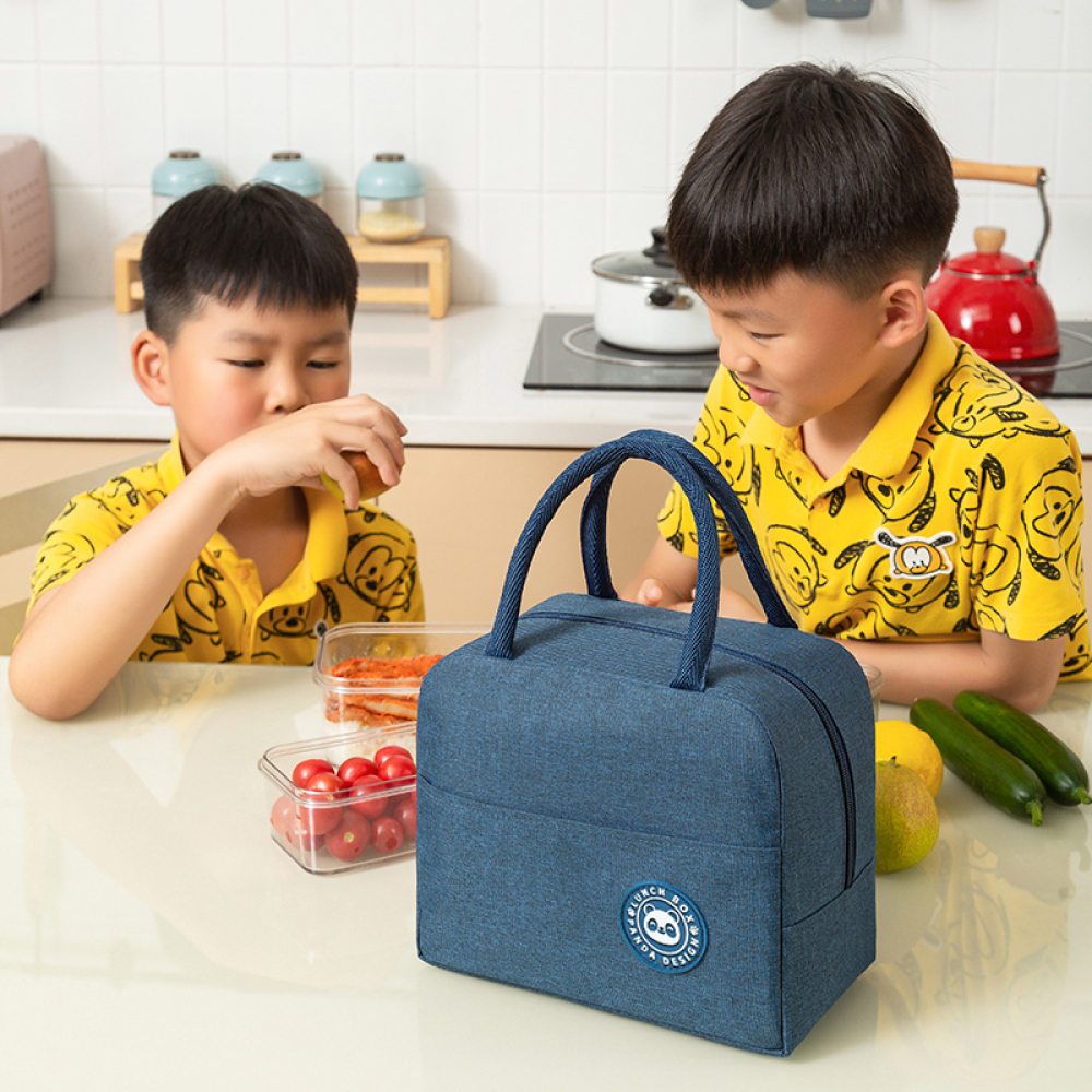 Lunch Bag Lunch Box Thermal Insulated Canvas Tote Pouch Kids School Bento Portable Dinner Container Picnic Food Storage Bags