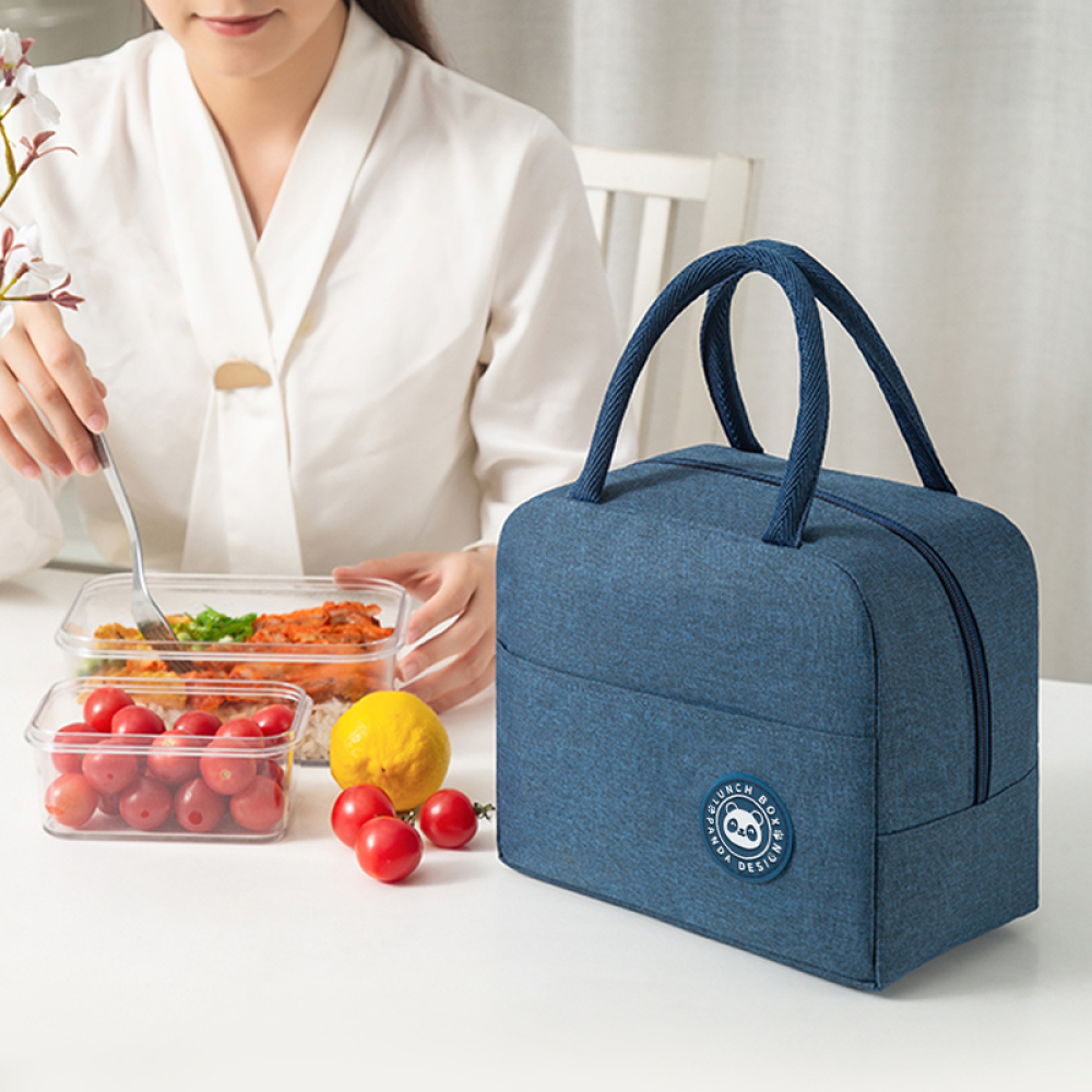 Lunch Bag Lunch Box Thermal Insulated Canvas Tote Pouch Kids School Bento Portable Dinner Container Picnic Food Storage Bags