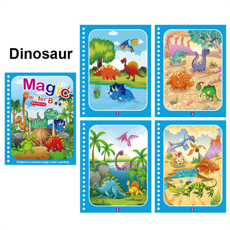 Magic Water Book Drawing Toys For Kids 2 to 4 Years Old Montessori Toys Drawing Book With Painting Pen Baby Toys 2 Year Old