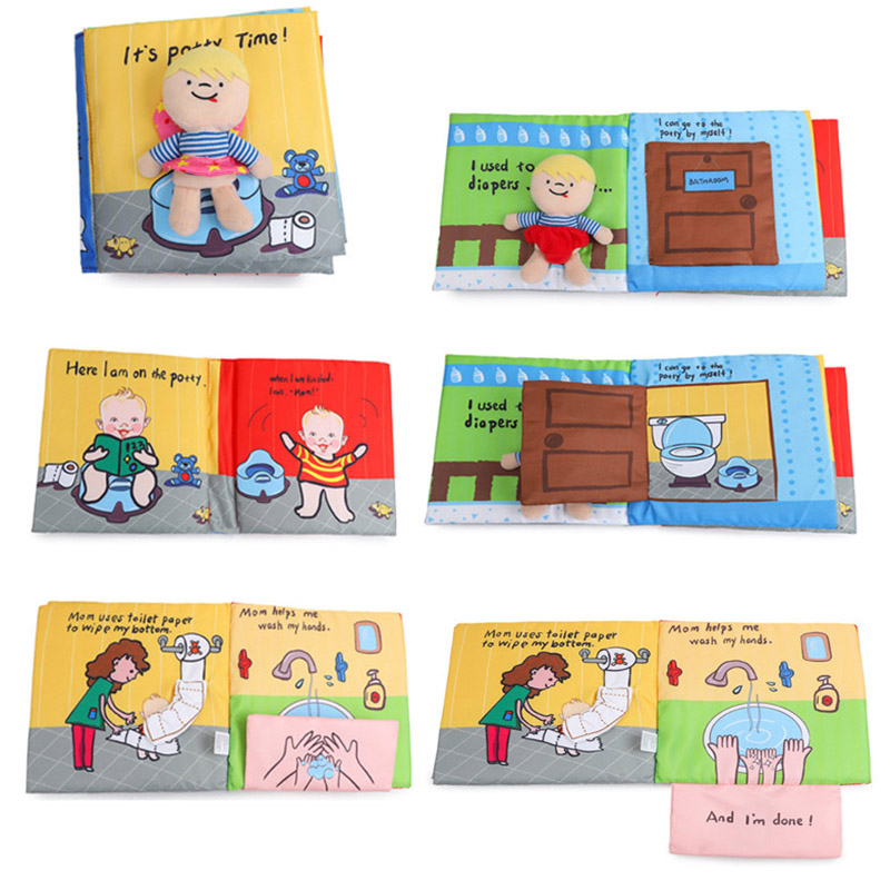 Baby Book Toys Infant Baby Cloth Book Of Bath Potty Educational Activity Book Kids Cognize Reading Puzzle Book Toy 0-3 Years Old