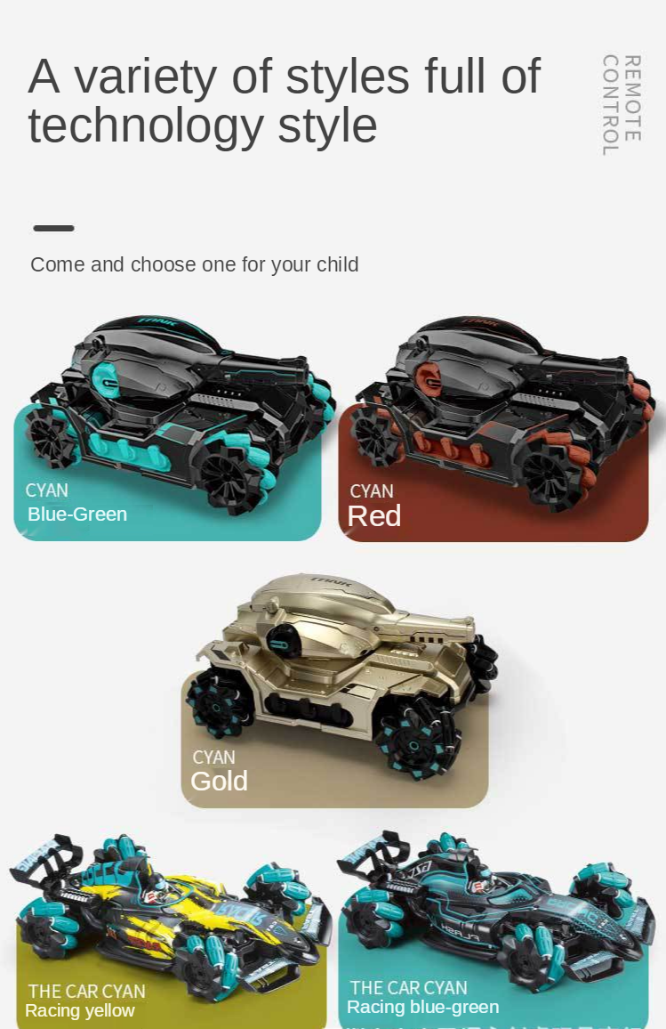 Rc Tank Toy 2.4G Radio Controlled Car 4WD Crawler Water Bomb War Tank Control Gestures Multiplayer Tank RC Toy For Boy Kids Gift