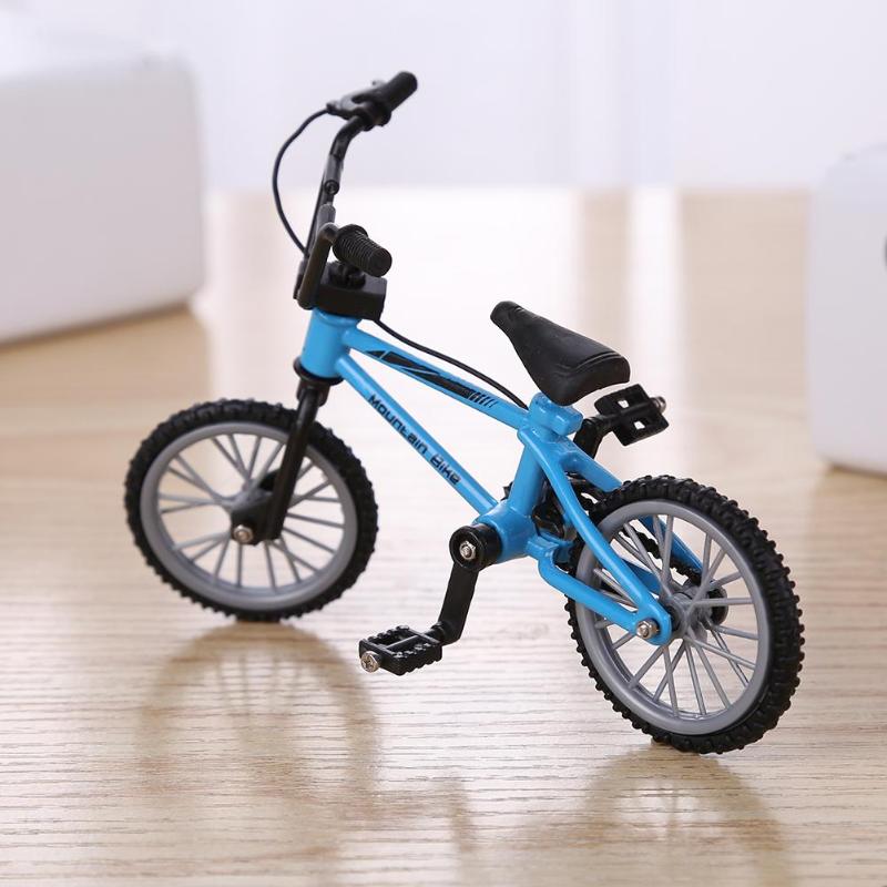 Mini Finger Mountain Bikes Diecast Nickel Alloy Stents Fingers Bicycle Kid Novelty Gag Toys Model Portable Bike for Children