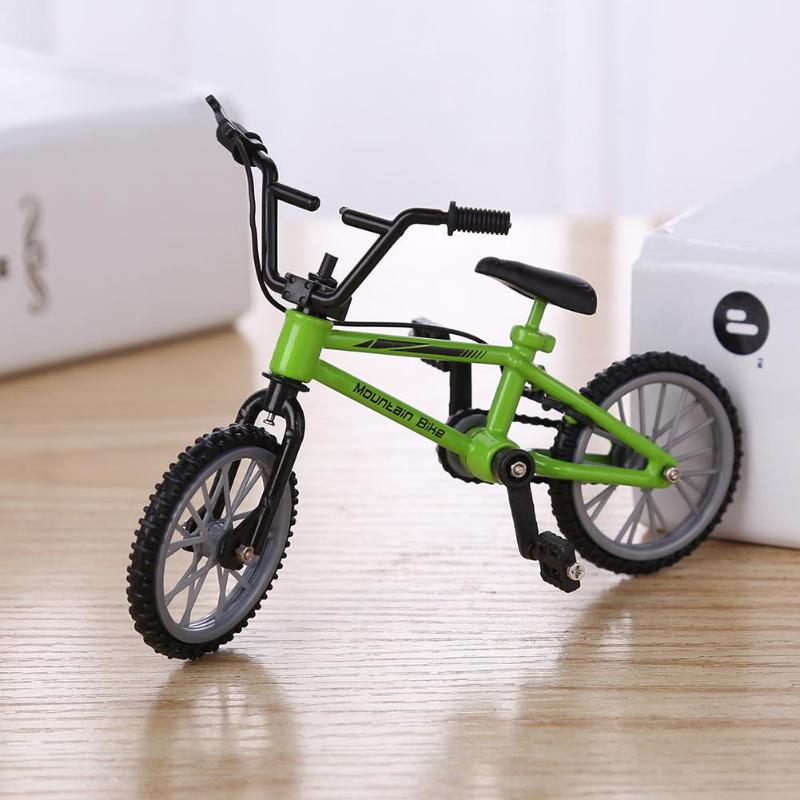 Mini Finger Mountain Bikes Diecast Nickel Alloy Stents Fingers Bicycle Kid Novelty Gag Toys Model Portable Bike for Children