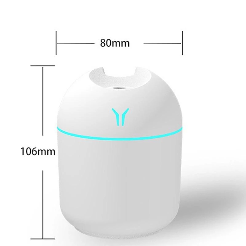 250ML Mini Air Humidifier USB Aroma Essential Oil Diffuser For Home Car Ultrasonic Mist Maker with LED Night Lamp Diffuser