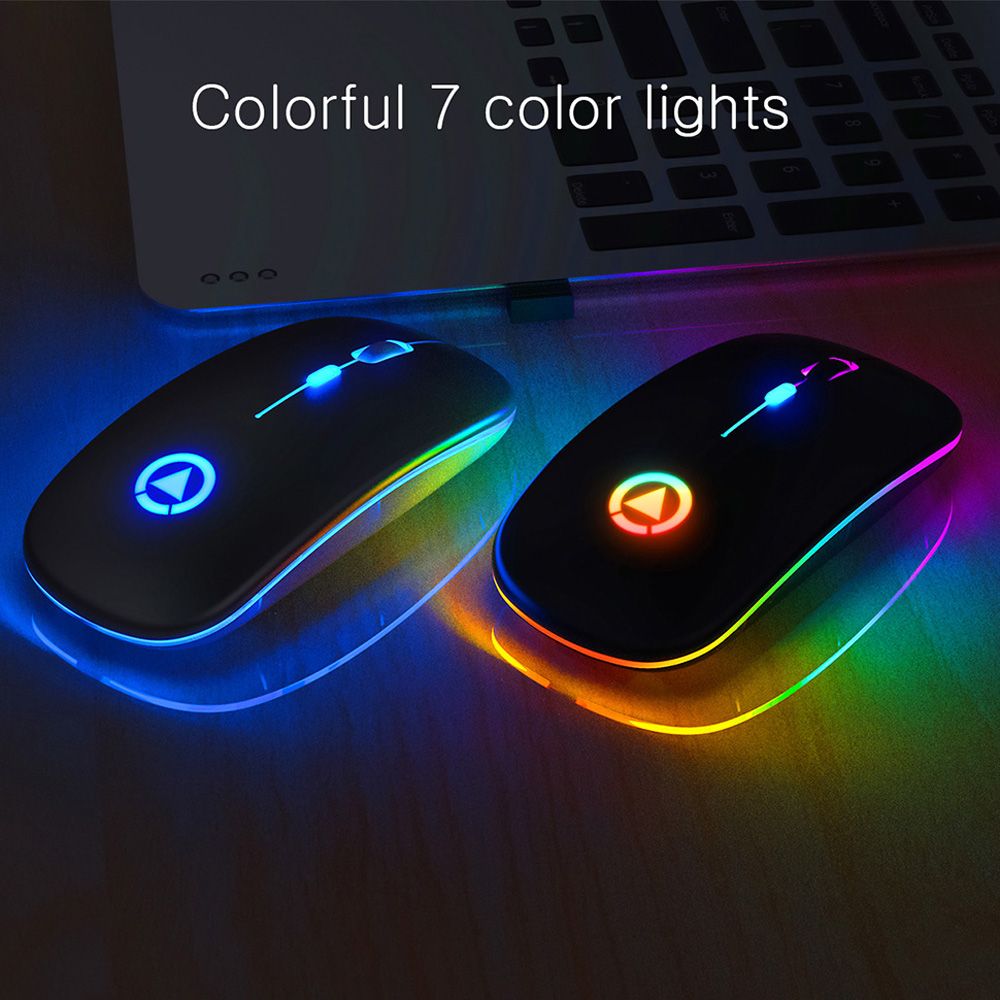 Wireless Mouse with USB Rechargeable RGB Mouse for Computer Laptop PC Macbook Bluetooth Gaming Mouse Gamer 2.4GHz 1600DPI