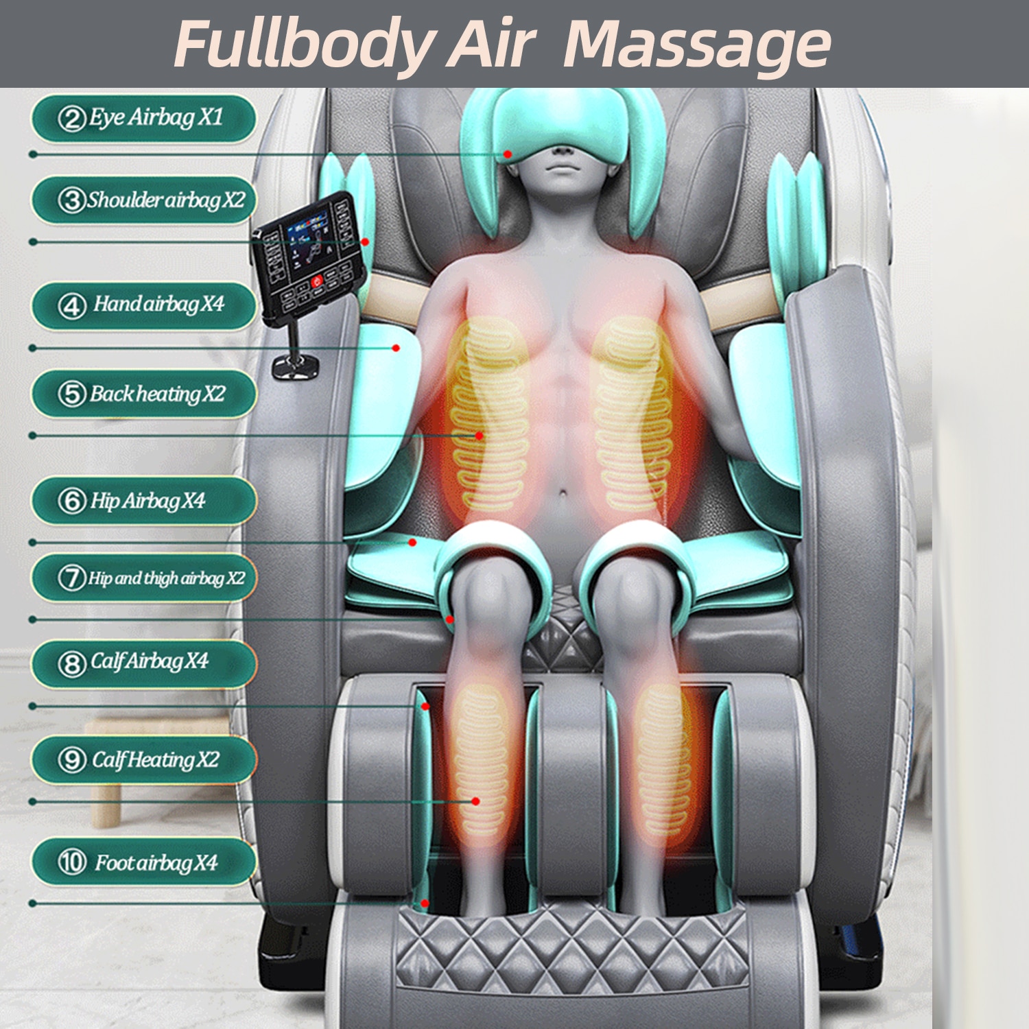 Newest Full Body 4D Electric Luxury Massage Chair Deluxe Zero-gravty Jade Massage Chair Sofa Home Office Furniture Recliner