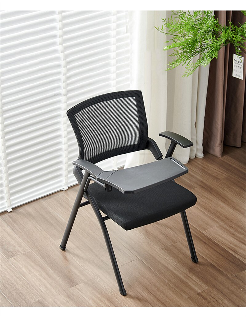 Modern Practical Conference Chairs Training Class Meeting Room Foldable Office Chair with Writing Board Desk Office Furniture